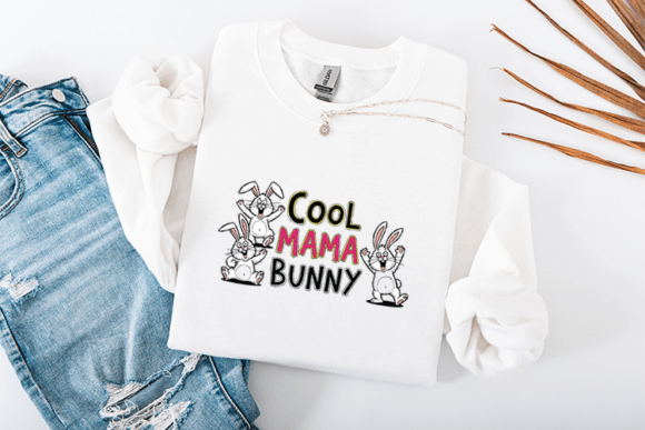 Cool Mama Bunny Easter SVG for T-Shirt Designs and Graphics