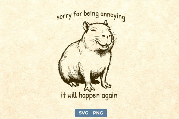 Funny Capybara SVG for Sarcastic Shirts