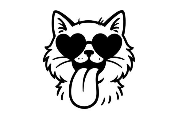 Funny Cat SVG PNG Clipart Vector Design for Graphics and Illustrations