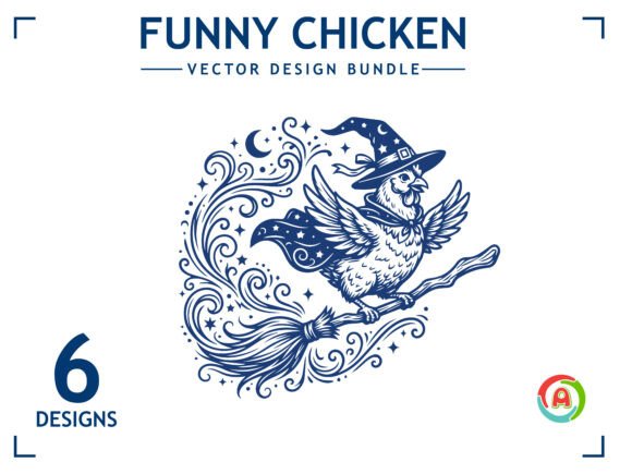 Funny Chicken SVG Design Bundle for Illustrations and Graphics