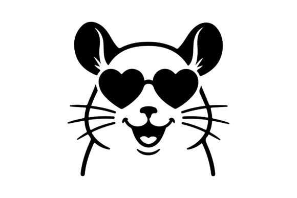 Funny Chinchilla SVG Clipart Silhouette - A Playful Graphic for Branding