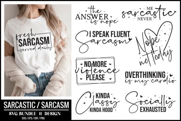 Sarcastic SVG Bundle for Embroidery Projects